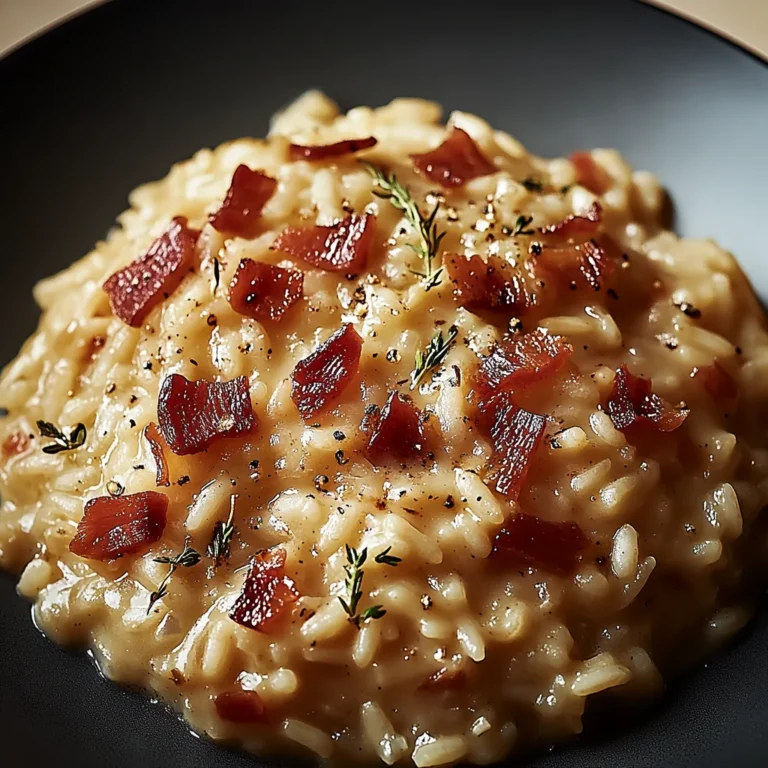 Französisches Zwiebel und Speck Risotto: Cremig und herzhaft