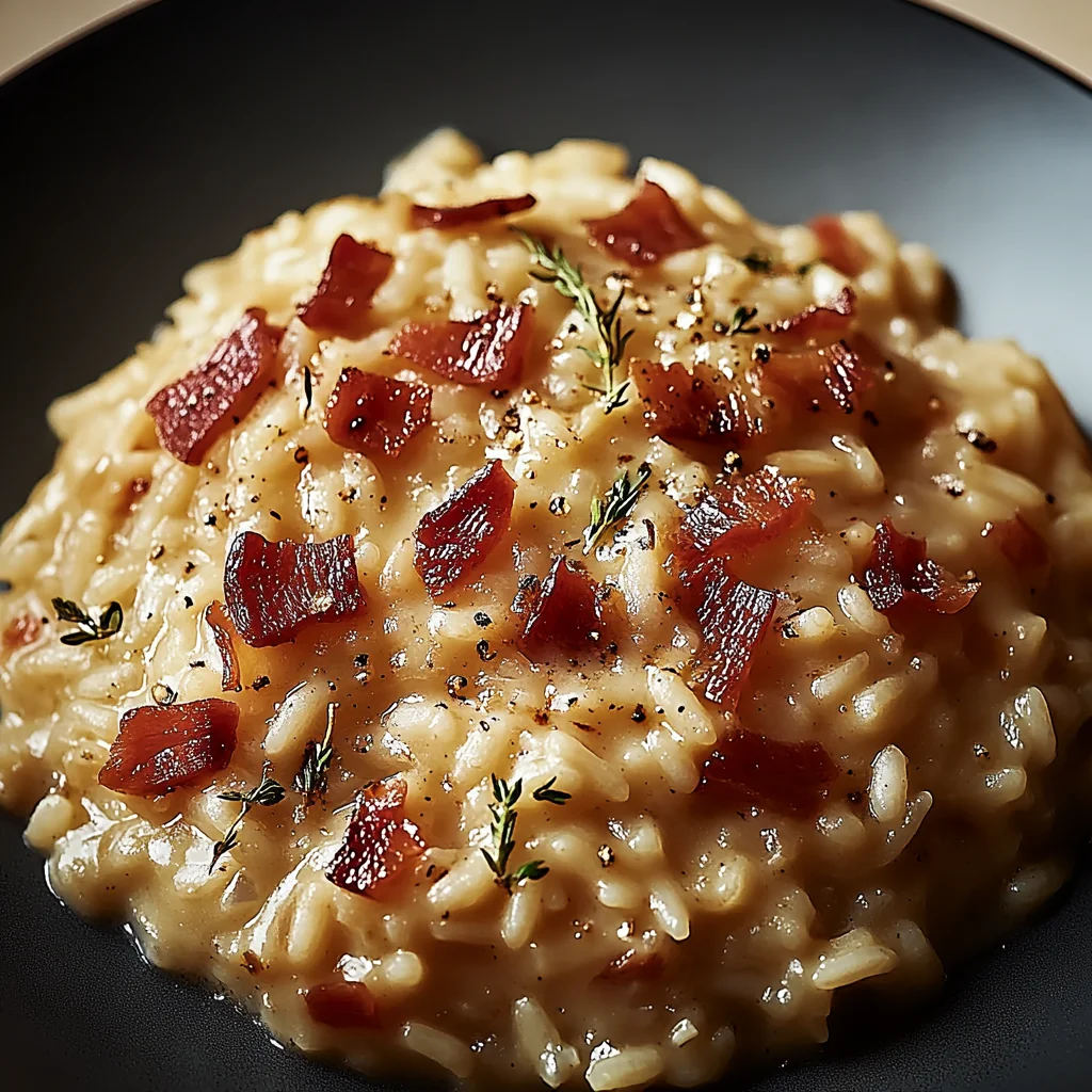 Französisches Zwiebel und Speck Risotto: Cremig und herzhaft