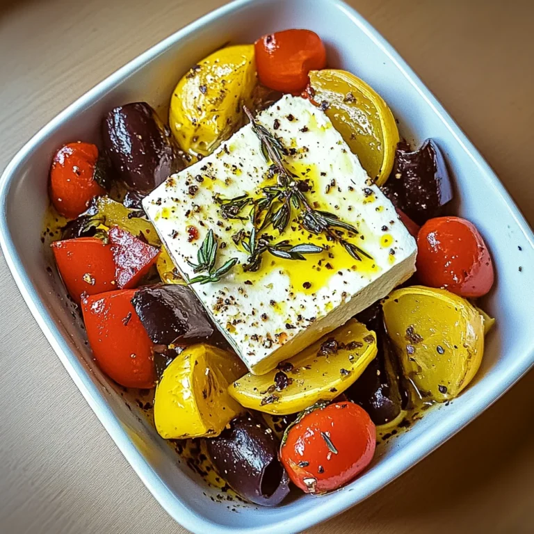 Gebackener Feta auf mediterranem Gemüse: Lecker und leicht