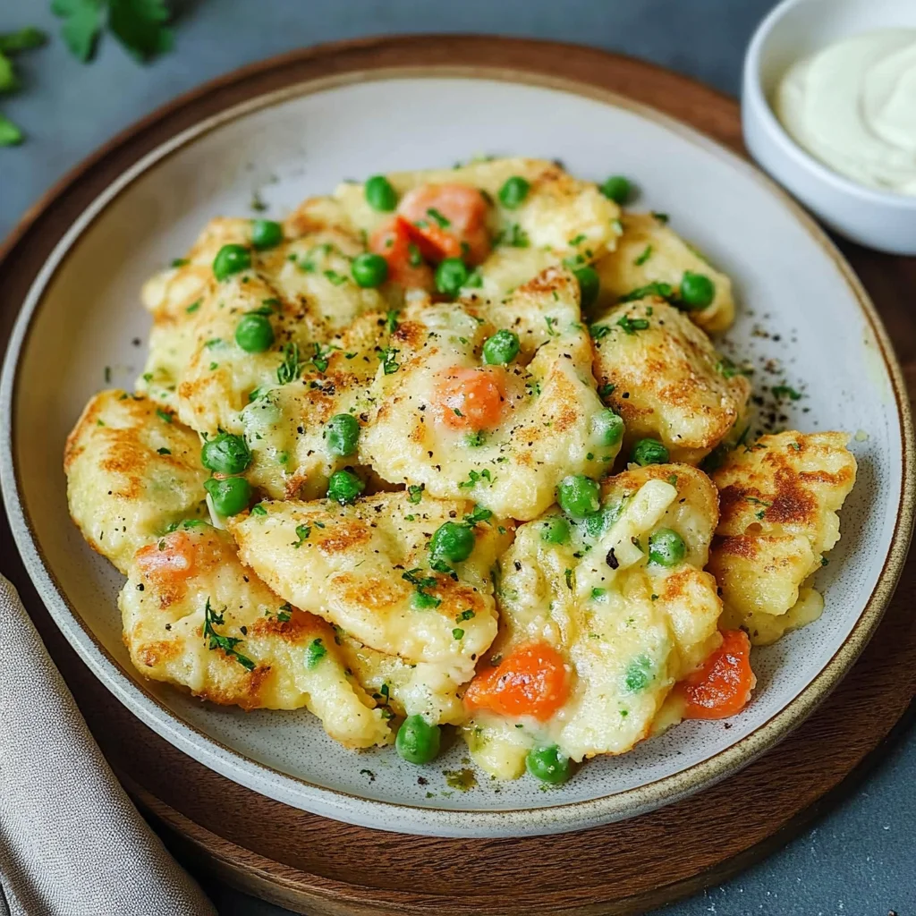 Gemüseschmarrn mit Kräuterdip: Gesund und lecker genießen