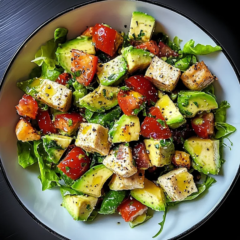 Gesunder Avocado Hähnchen Salat: Frisch und lecker genießen