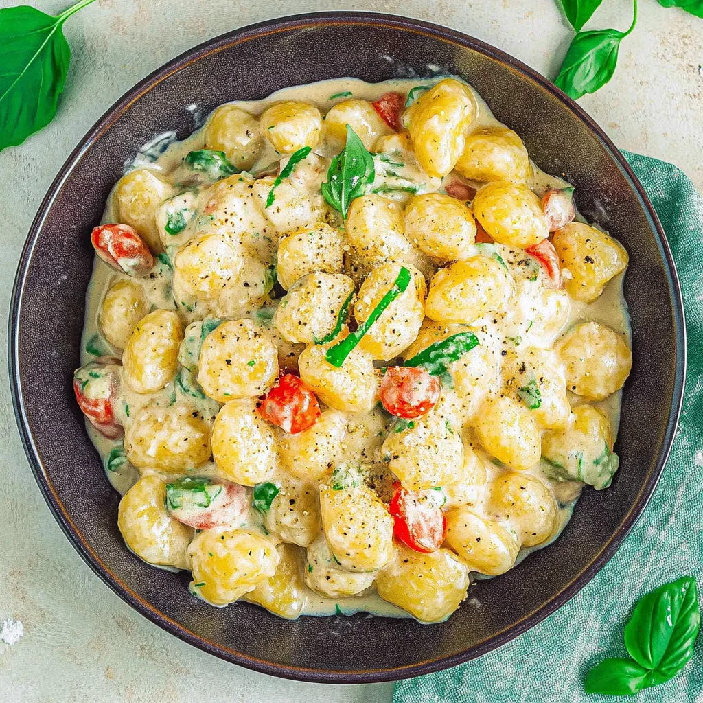 Gnocchi-Gemüse-Pfanne mit Frischkäse: Cremiger Genuss