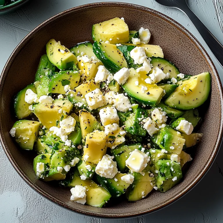 Gurken-Avocado-Salat mit Feta: Frisch und cremig genießen