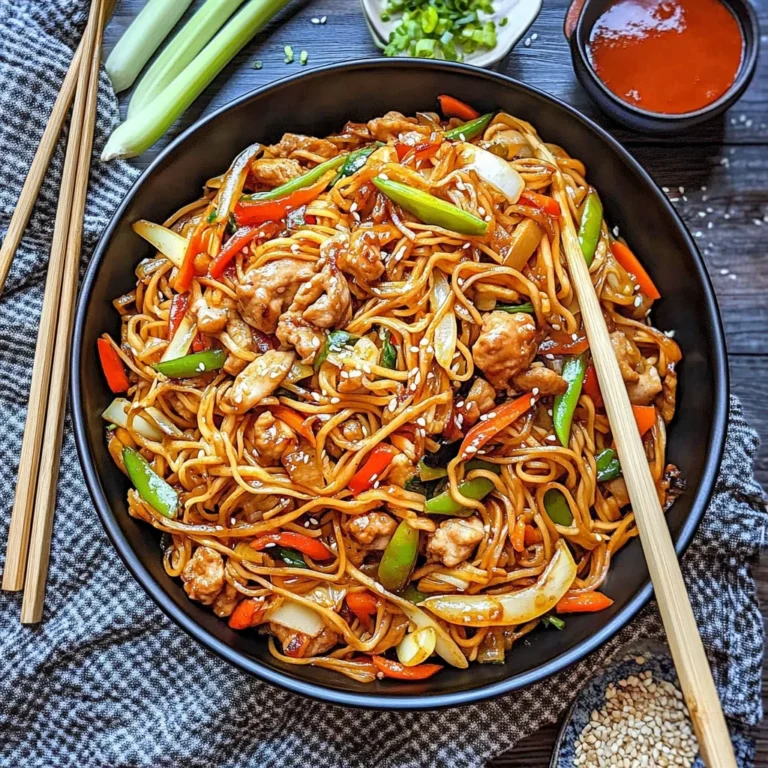 Hähnchen Chow Mein: Schnelle Asiapfanne mit Gemüse
