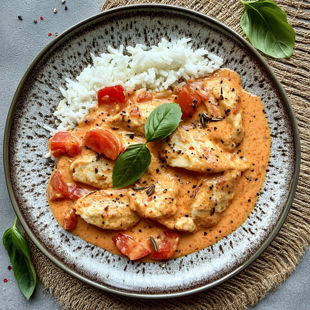 Hähnchen mit Reis und Tomatensoße: Herzhaft und einfach