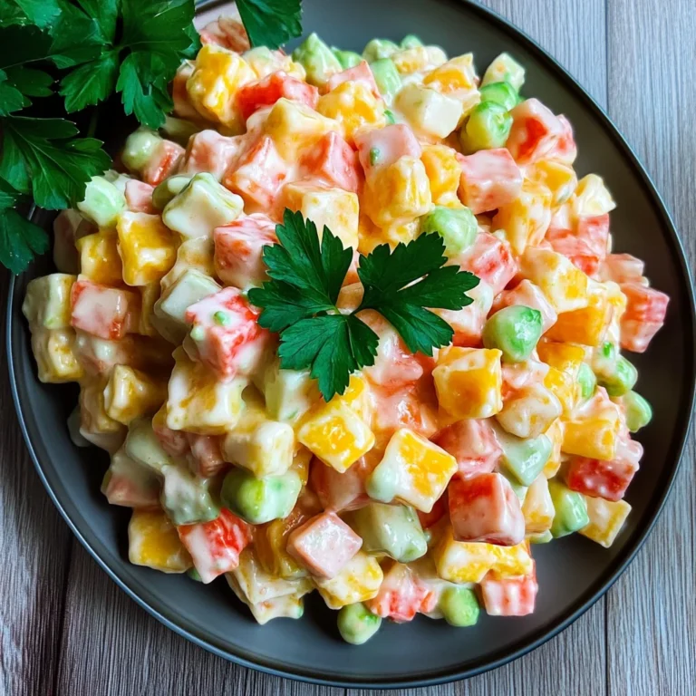 Käsesalat mit Paprika und Mais: Erfrischend und lecker