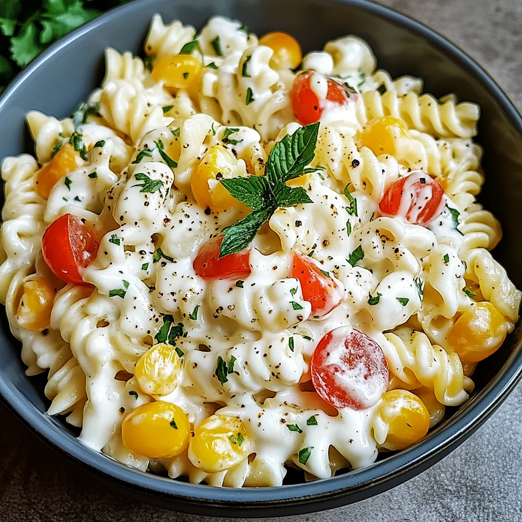 Leichter Nudelsalat mit Joghurt-Dressing: Frisch und lecker