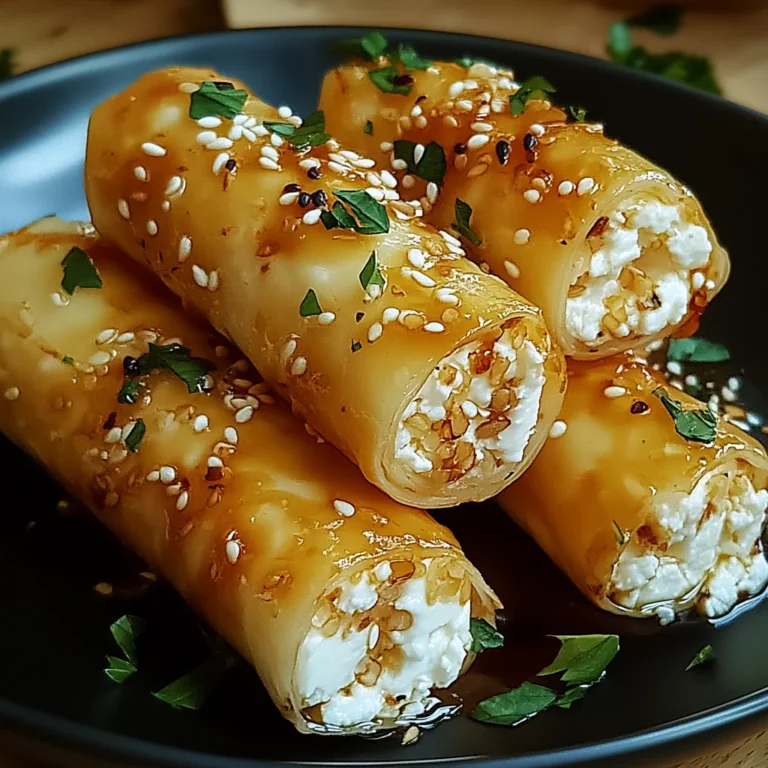 Ofen-gebackene Feta-Rollen mit Chili-Honig: Verführerisch…