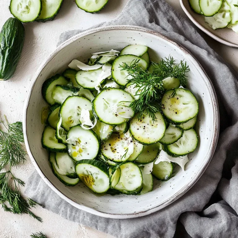 Omas Gurkensalat Rezept mit Essig und Öl: Erfrischend leicht