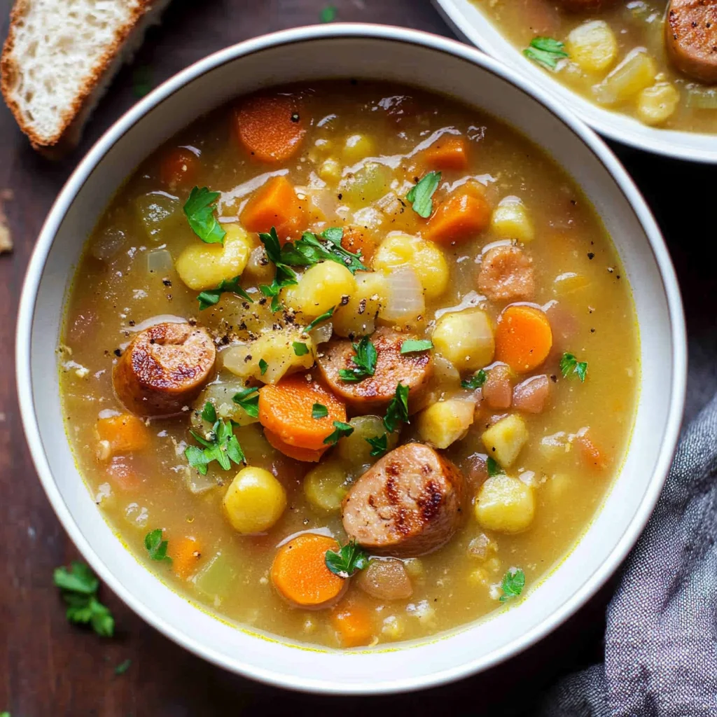 Omas Linsensuppe mit Würstchen: Herzhaft und wärmend