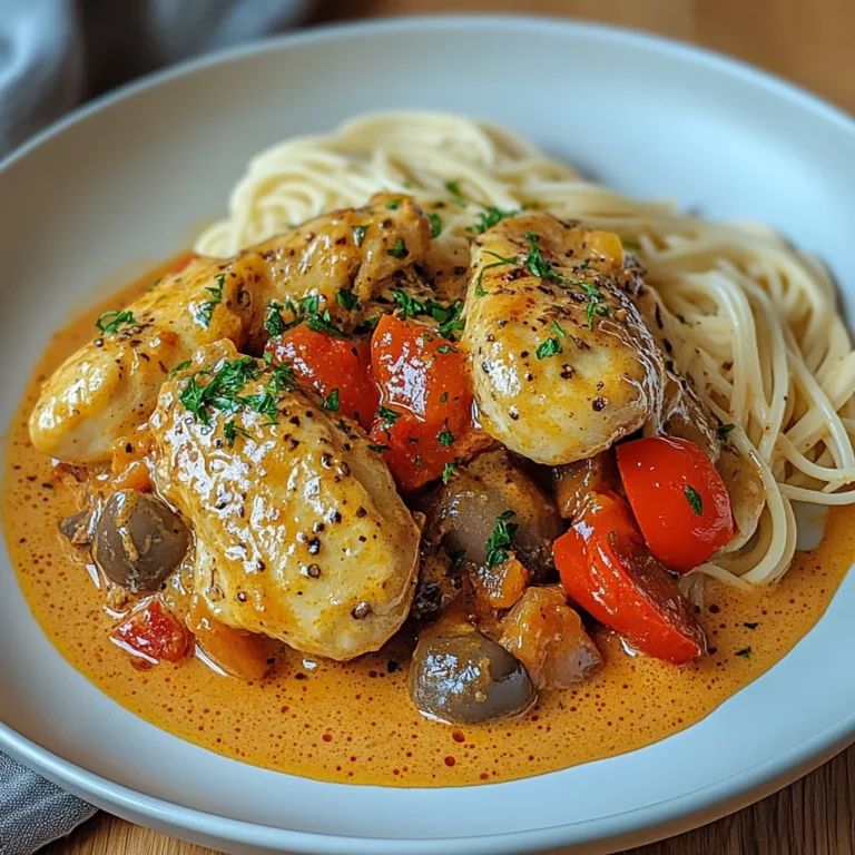 Paprika-Sahne-Hähnchen: Cremig und herzhaft genießen