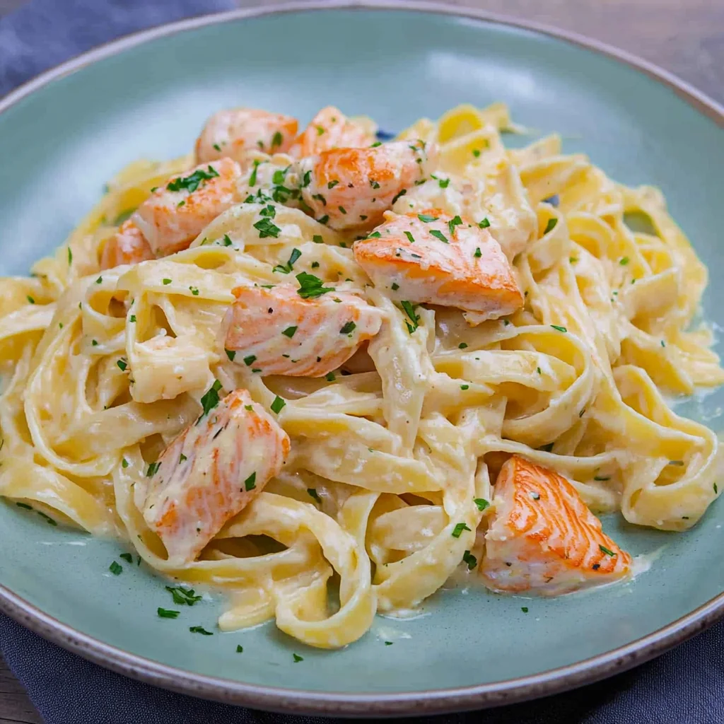 Pasta mit Lachs und Sahnesoße: Cremig und köstlich genießen