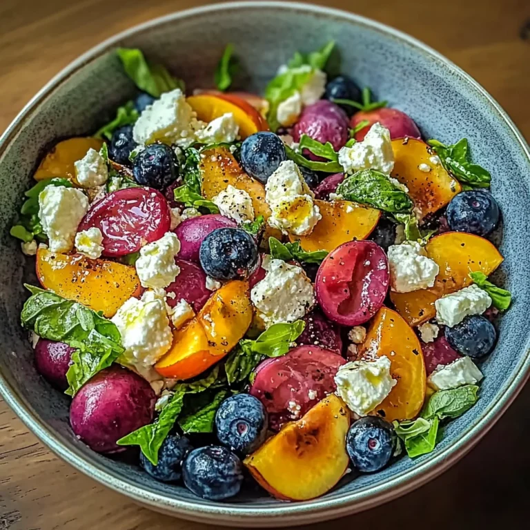 Pfirsich Blaubeer Feta Salat: Ein erfrischendes Rezept!