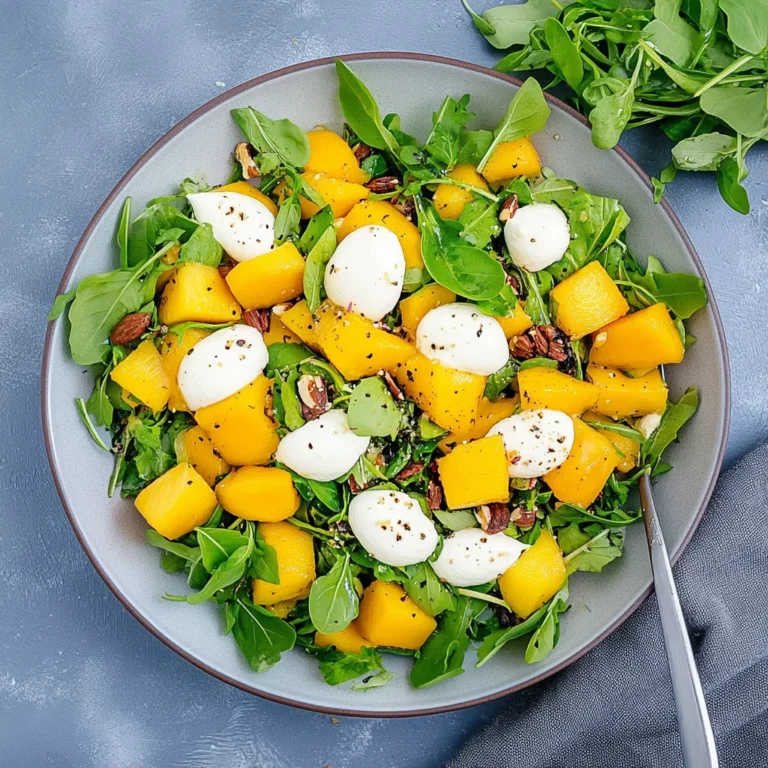 Rucola-Mango-Salat mit Pinienkernen: Frisch und köstlich