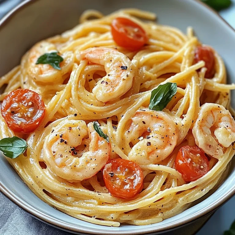 Spaghetti mit Garnelen in Frischkäsesauce: Cremig & Lecker