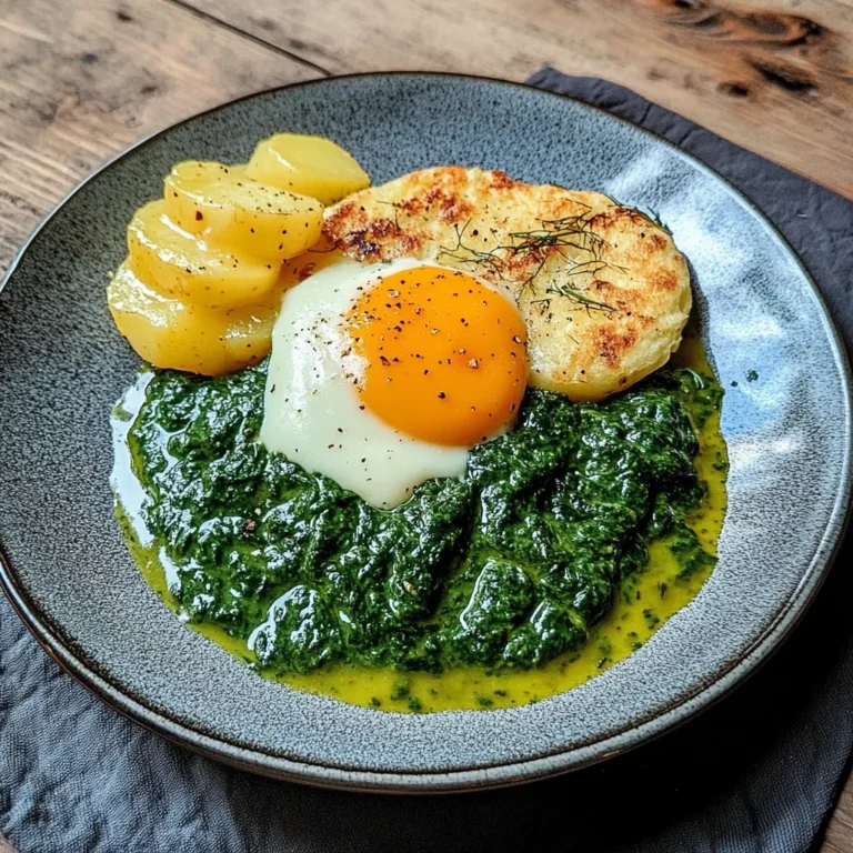 Spinat mit Kartoffeln und Spiegelei: Einfach lecker genießen