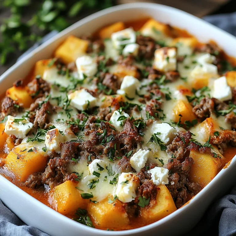 Süßkartoffel-Hackfleisch-Auflauf mit Feta: Herzhaft und l…