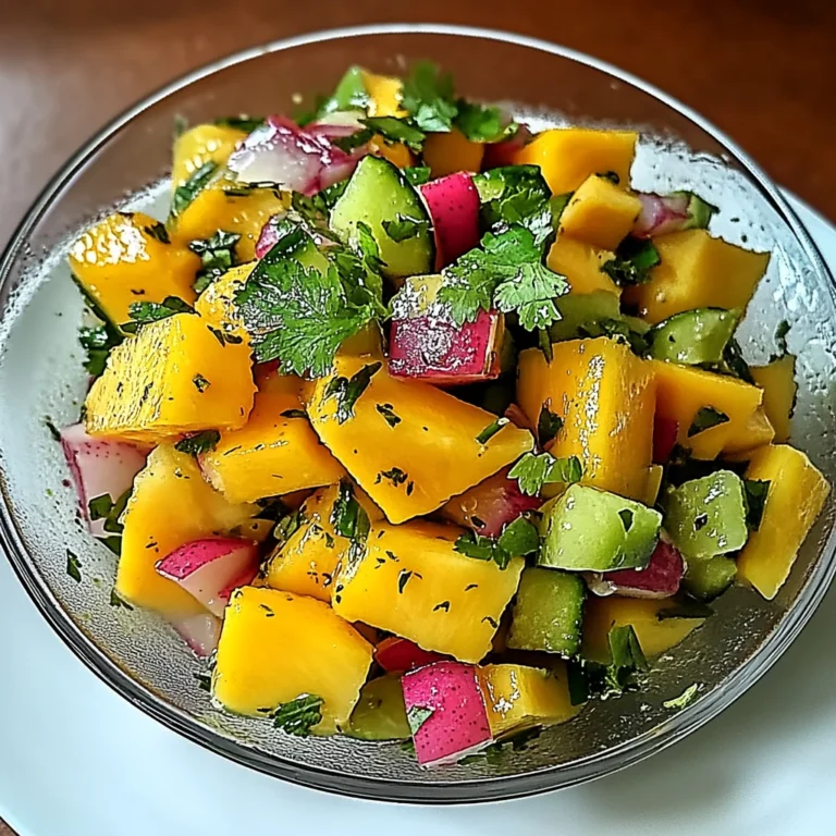 Erfrischender Mangosalat mit Limetten-Dressing: Lecker un…
