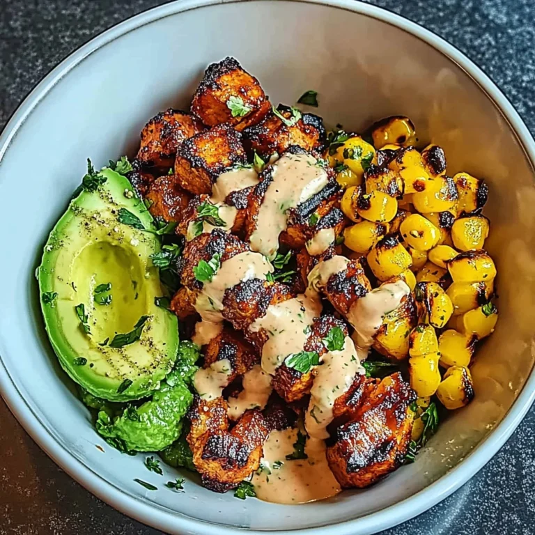 Gegrillte Garnelen Bowl: Frisch und cremig genießen!