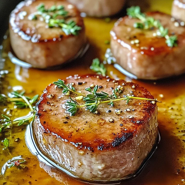 Honig Knoblauch Glasierte Schweinefilet Medaillons: Zart …