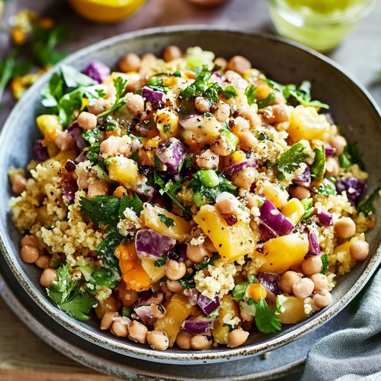 Kichererbsensalat mit Limetten-Honig-Dressing: Erfrischen…