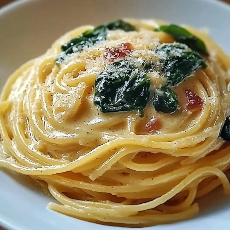 Spaghetti mit Spinat Frischkäse-Sauce: Ein cremiger Traum